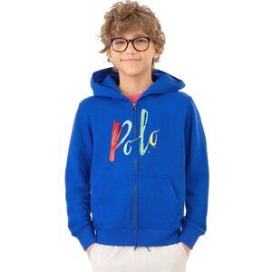 NWT Polo Ralph Lauren Boys Zip-Up Hoodie with Paint Logo